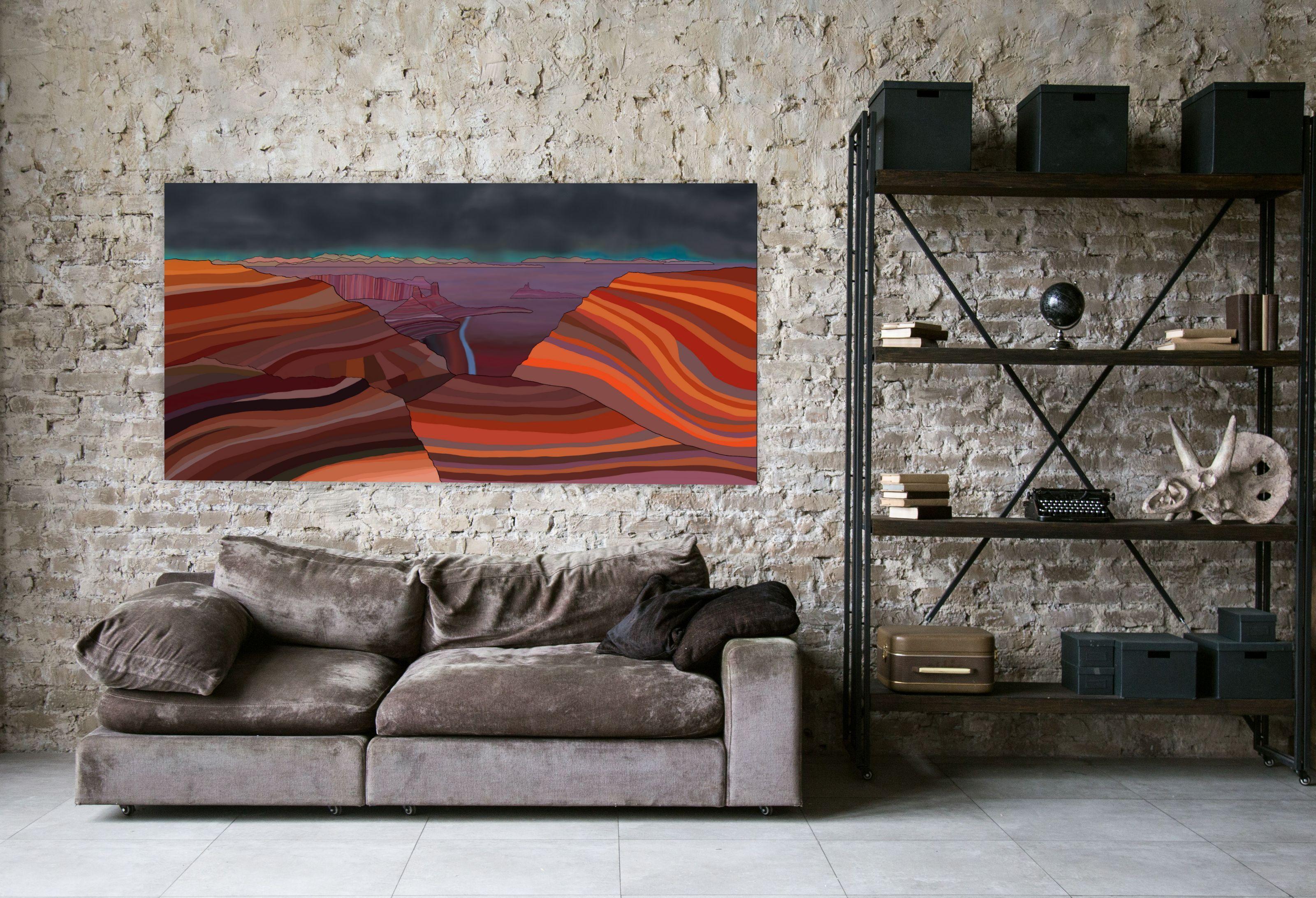 Canyonlands National Park, Original, Contemporary Impressionist Landscape, 2021 – Painting von Topher Straus