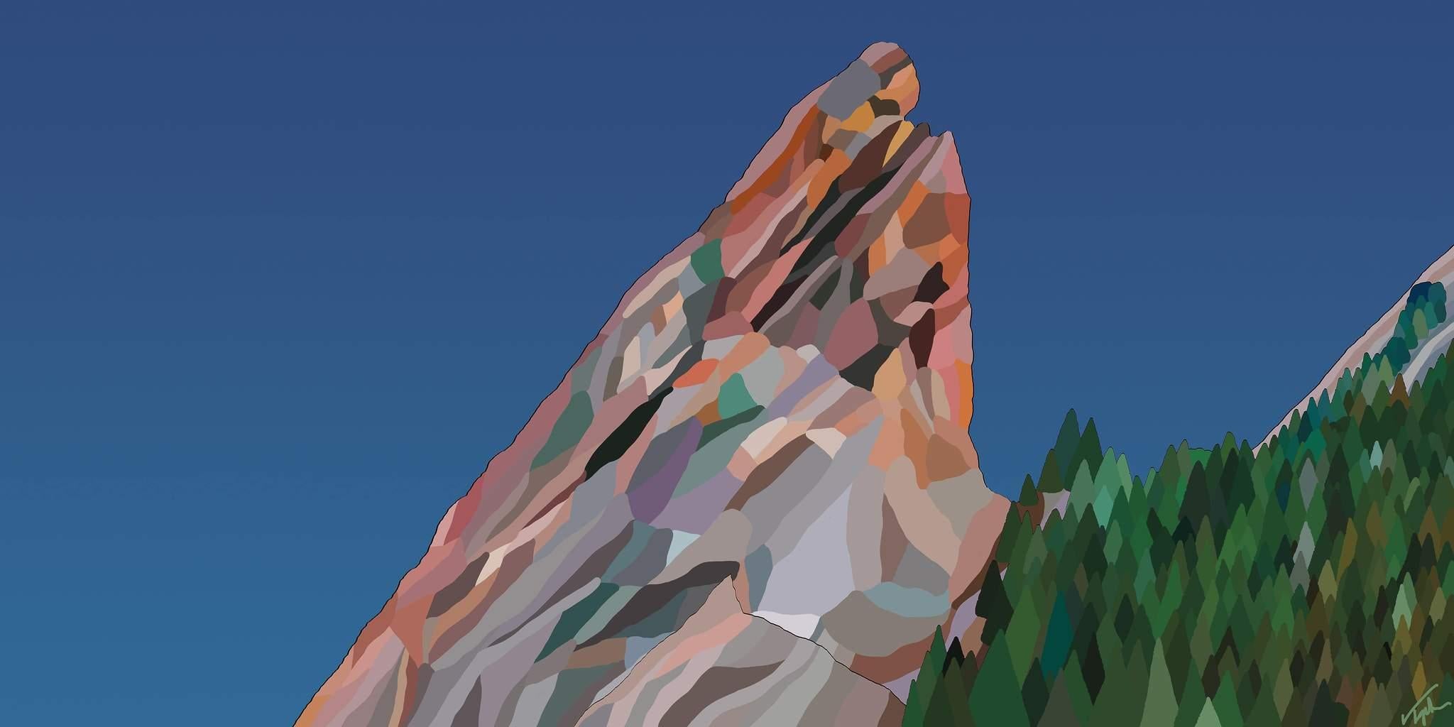 Gemälde aus Colorado, Originale moderne impressionistische Landschaftsgemälde der Colorado-Zeit, Bergkristall