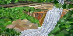 Parc national de la vallée de Cuyahoga, peinture originale de paysage contemporain