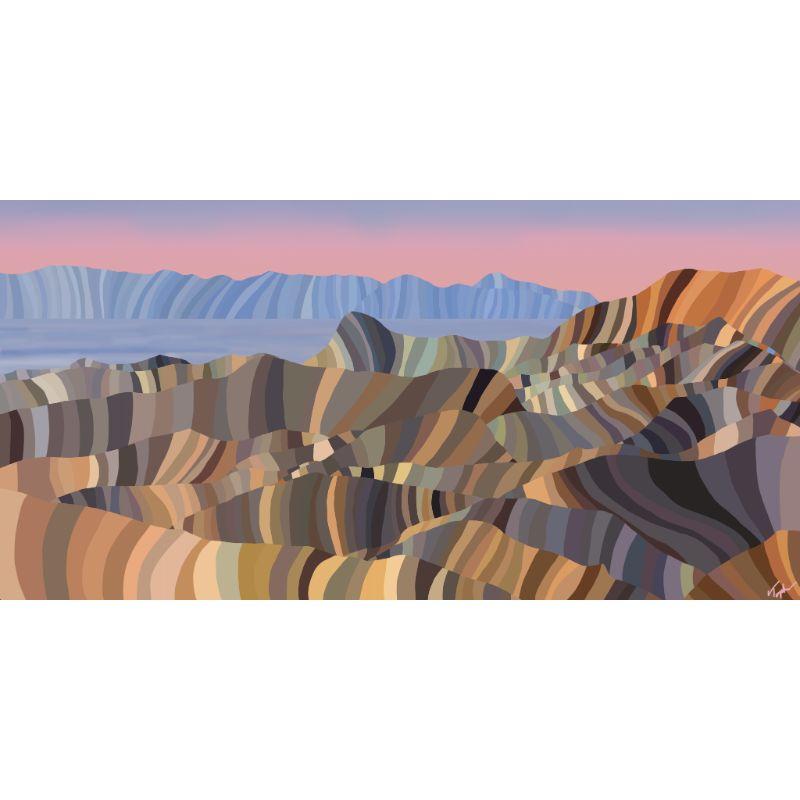 Topher Straus Abstract Painting - Death Valley National Park, Modern Impressionist Landscape Painting, Ltd Ed
