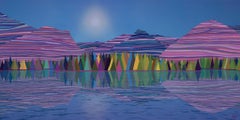 Dillon, Modern Impressionist Landscape Painting, Lake Dillon, Colorado, LE