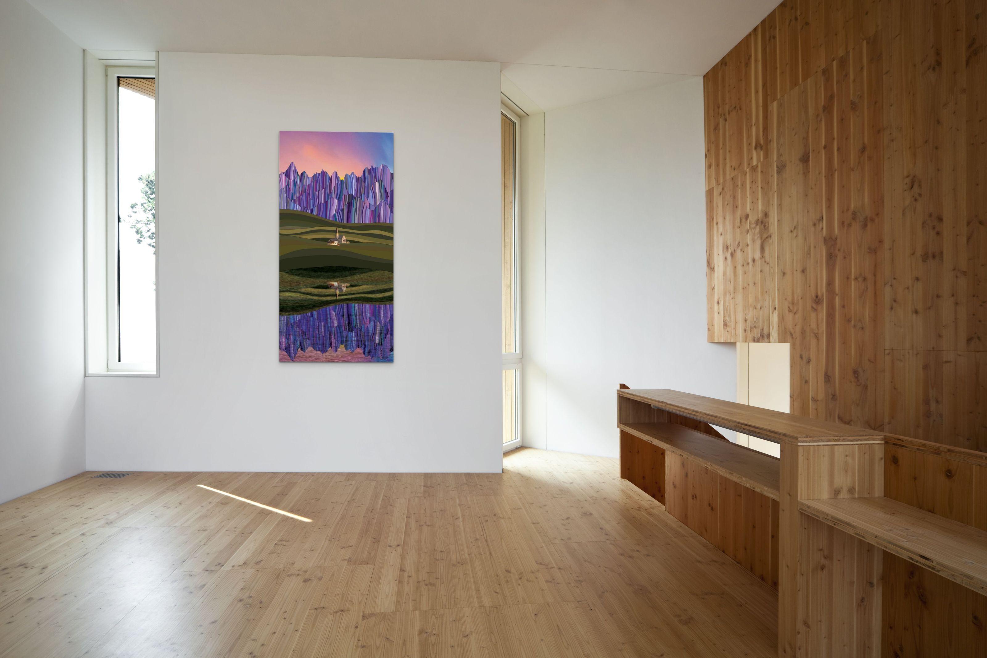 Dolomites, Modern Impressionist Landscape Painting, Italy, Mountains, Ltd Ed For Sale 1