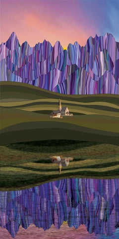 Dolomites, Modern Impressionist Landscape Painting, Italy, Mountains, Ltd Ed