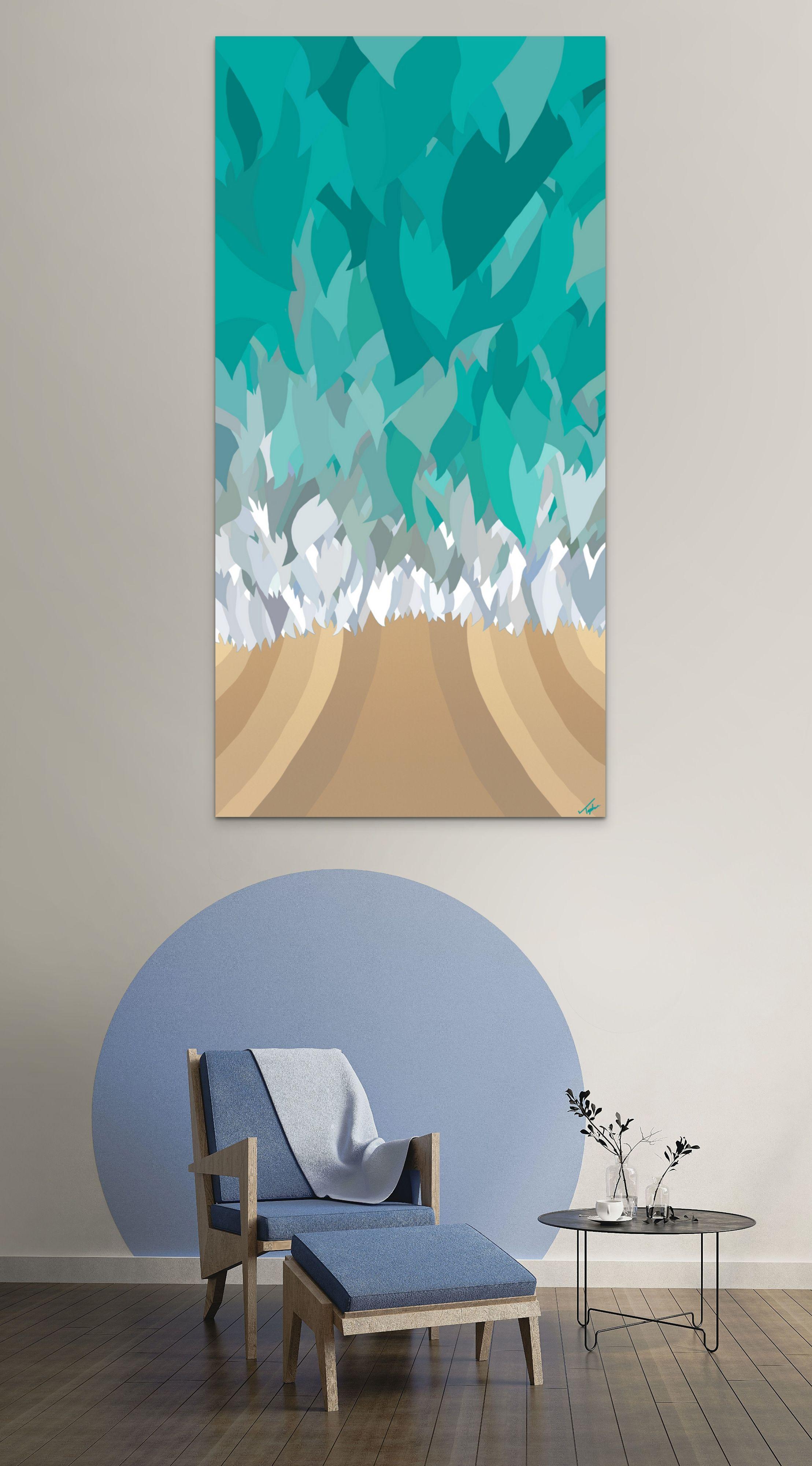 Flujo, Pintura Impresionista Contemporánea Moderna, 2022, Original - Painting de Topher Straus