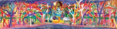 Used Ganesha, Modern Impressionist Figurative Painting, Large-scale, Hindu, Ltd Ed