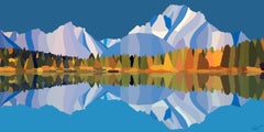Grand Tetons National Park, Impressionism Landscape Painting (Limited Edition)