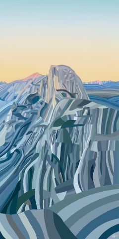 Half Dome, Original Modern Impressionist Landscape Painting, California