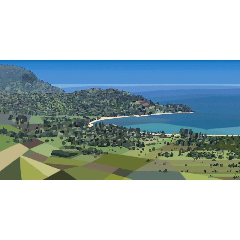 Hanalei, Modern Impressionist Landscape Painting, 2019, Limited Ed.