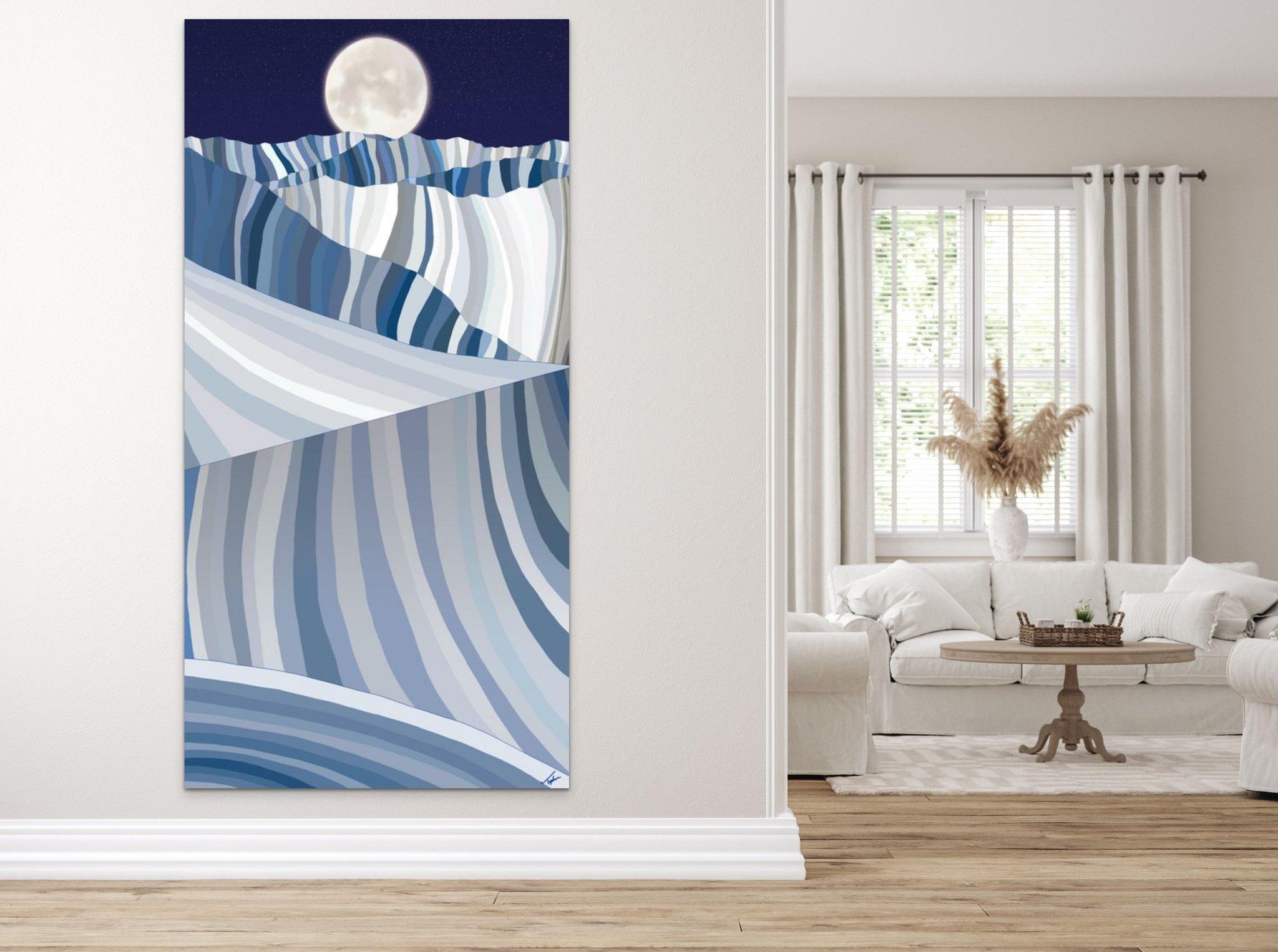 Luz de Luna, Pintura Impresionista de Paisaje (Edición Limitada) Telluride Co - Painting Impresionista abstracto de Topher Straus
