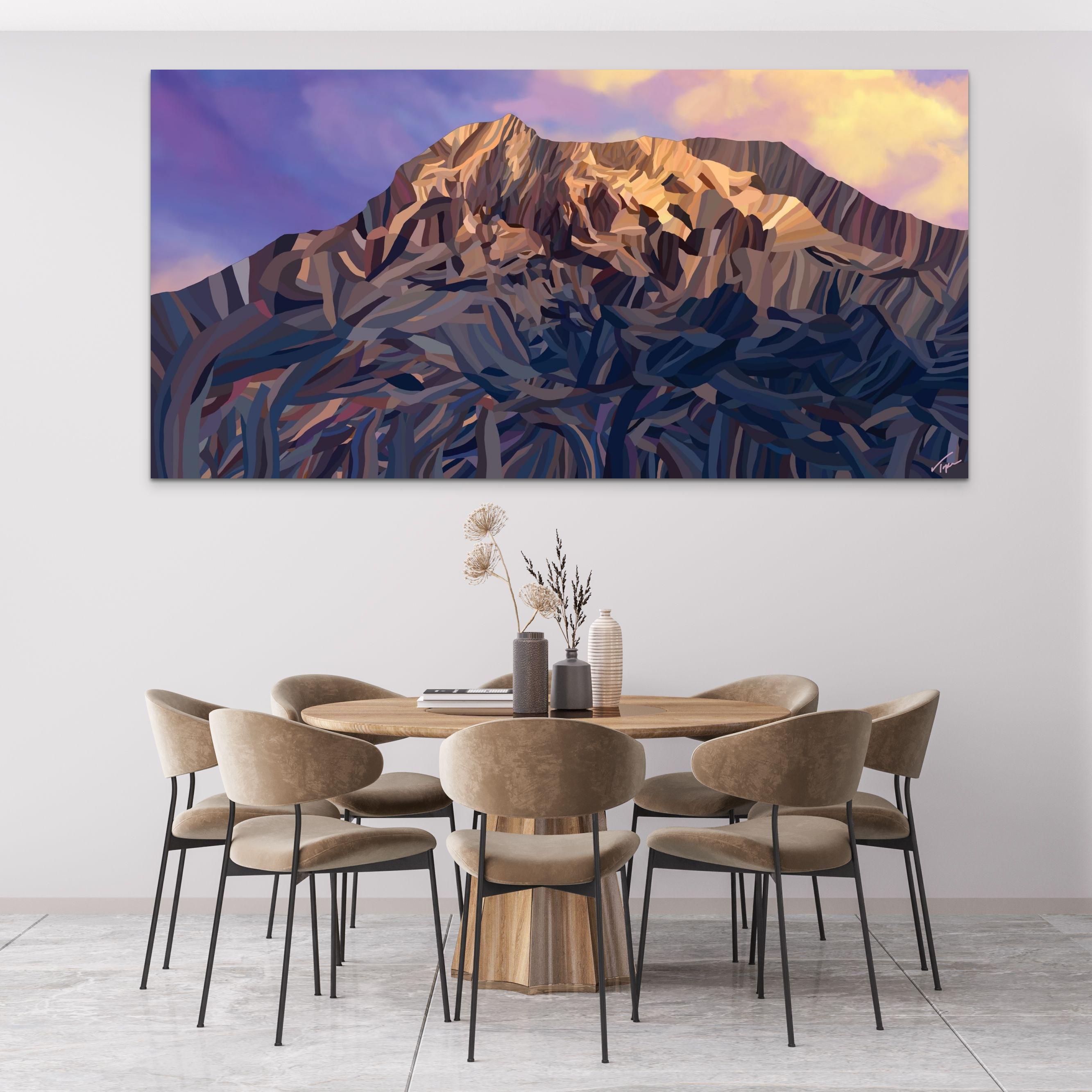 Park national du Mount Rainier, paysage impressionniste, 2022, édition originale - Painting de Topher Straus