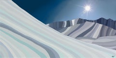 Peaks, Modern Impressionist Landscape Painting, Abstract, Ski & Snow, Ltd Ed