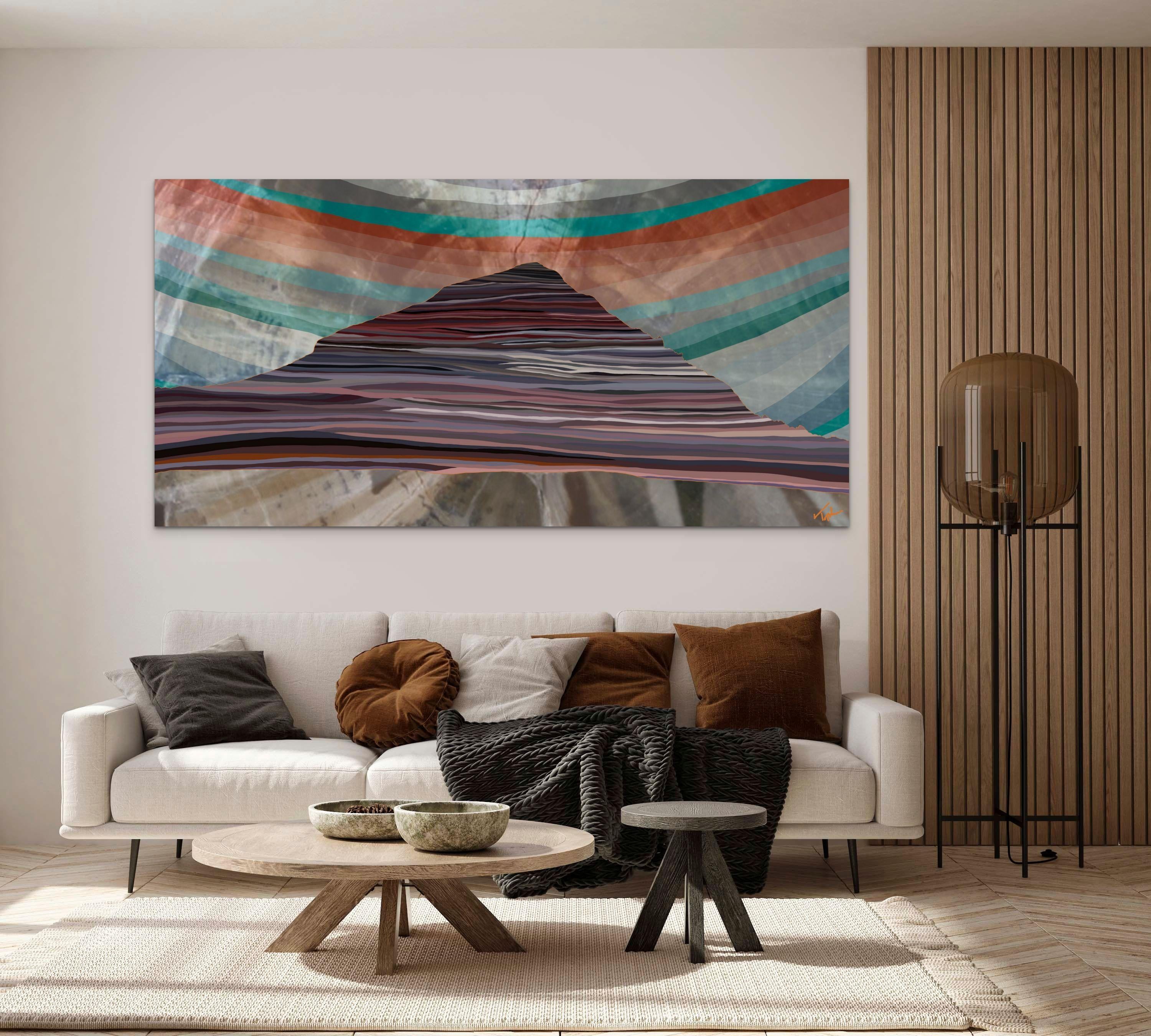 Topher Straus Abstract Painting - Petrified Forest National Park, Original Modern Impressionist Landscape Painting