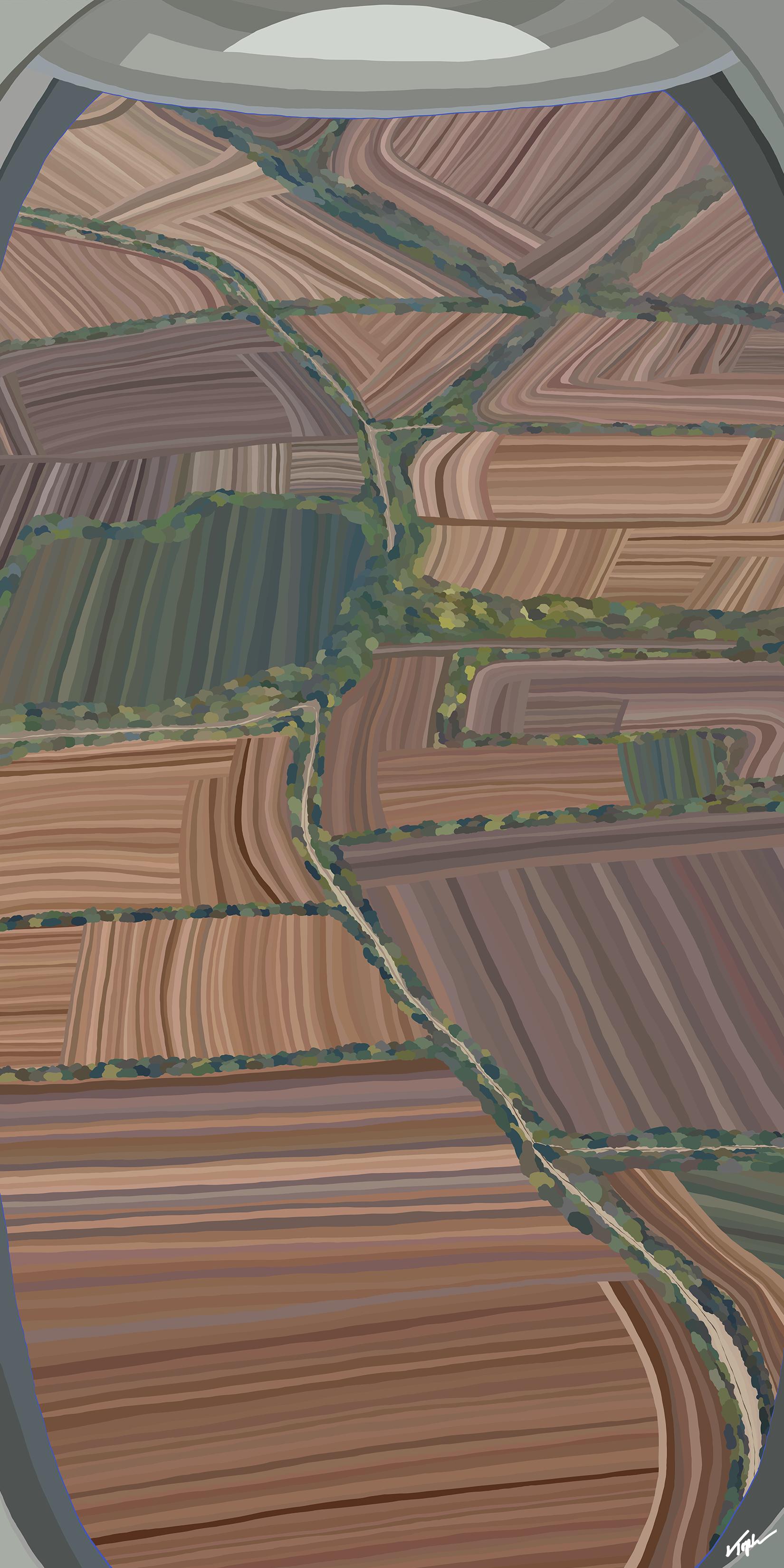 Landscape Painting de Topher Straus - Caja fuerte, Paisaje impresionista contemporáneo moderno, 2023, Edición especial