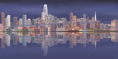 San Francisco, Modern Impressionist Landscape Painting, California, Ltd Ed
