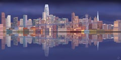 San Francisco, Modernes zeitgenössisches impressionistisches Stadtbild, 2020, limitierte Auflage.