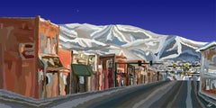 Steamboat, Contemporary Modern Impressionist Colorado Ski Town Landscape