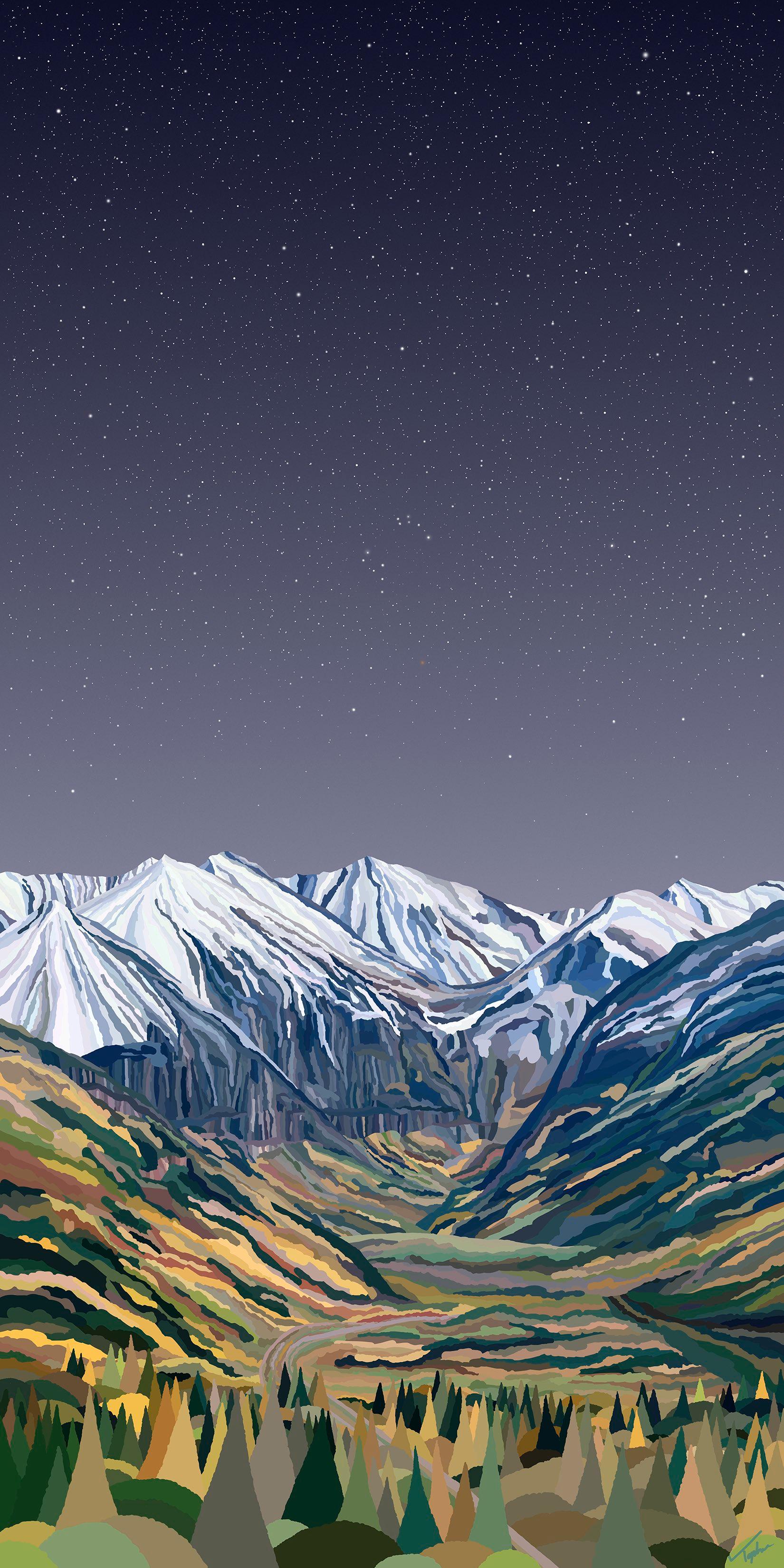 Telluride Twilight, Contemporary Impressionist Colorado Mountain Landscape, LE For Sale 1