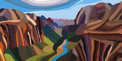 Zion National Park, Modern Impressionist Landscape Painting, Utah, Ltd Ed