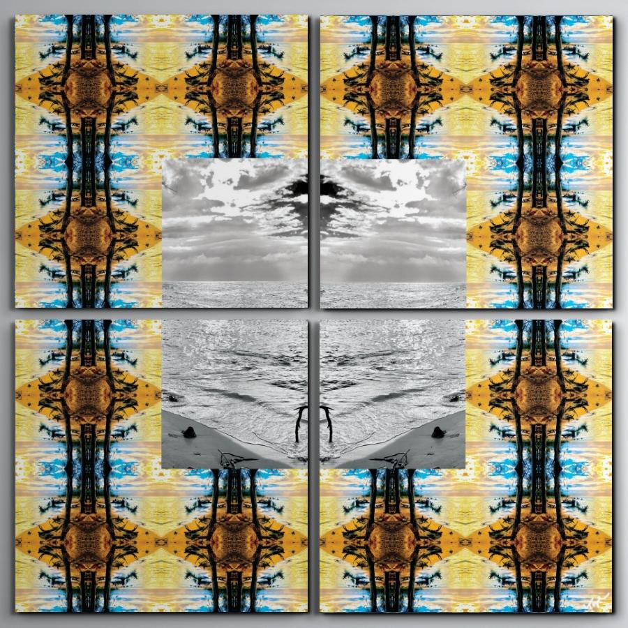 Beachtree, collage photo surréaliste contemporain et naturel, 2018, original.