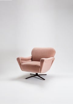 Topi Swivel Chair in Marci Mohair, Made in UK by Sister -Distinctive & Generous