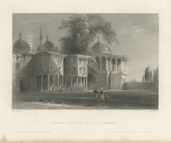 Topkapi Palace Fourth Court, Istanbul after W.H. Bartlett, Engraving, circa 1838
