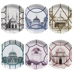 Topkapi Set of 6 Dessert Plates Made in Italy