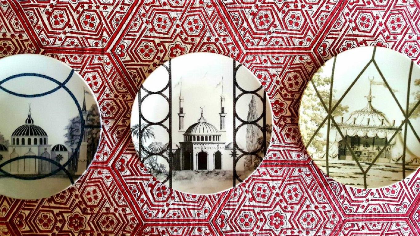 Topkapi Set of 6 Porcelain Plates Made in Italy In New Condition For Sale In ROCCAVIVARA CB, IT