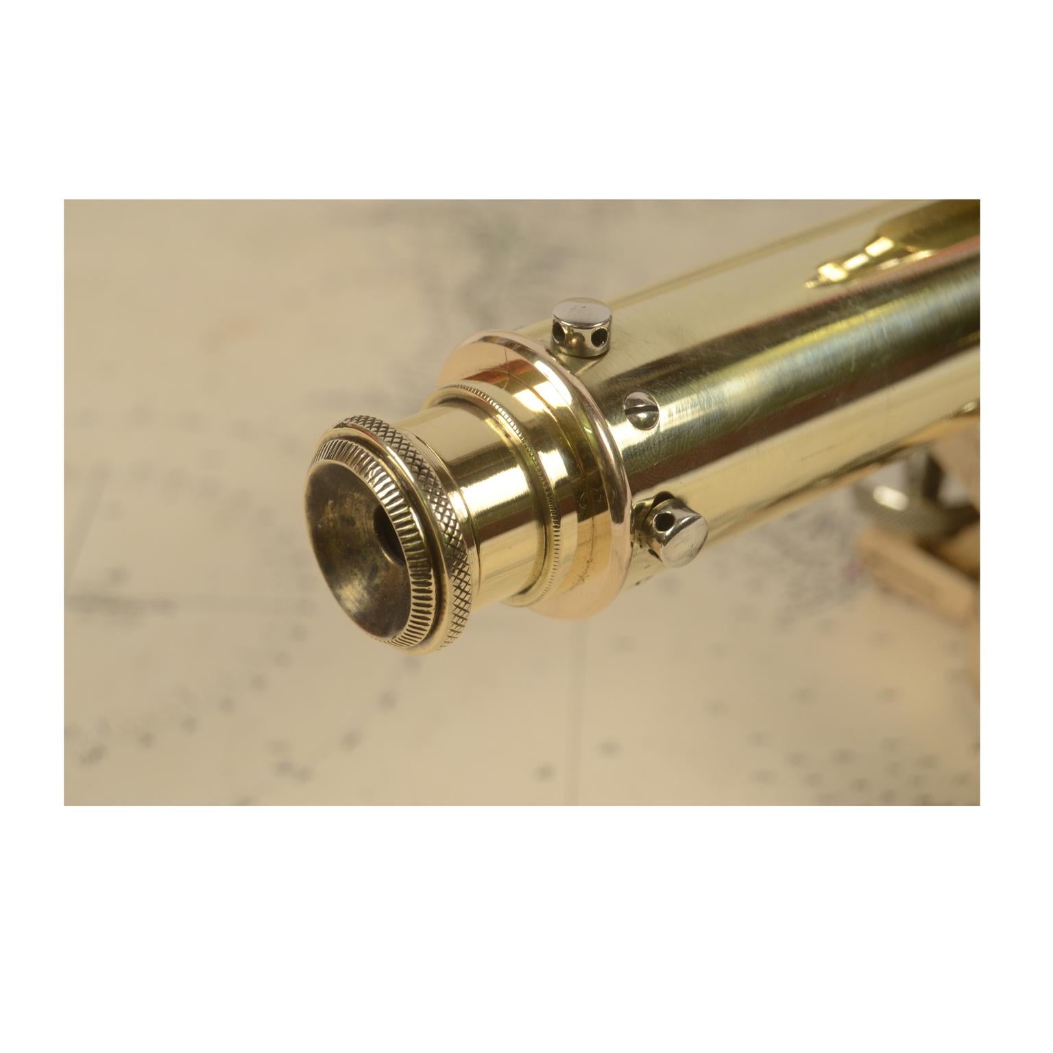 1890 Antique Brass Level Watts & Sond London Mahogany Box, Surveyor Instrument 7