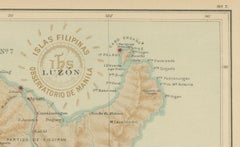 Topographic & Meteorological Map, Northern Luzon – Observatorio de Manila, 1899