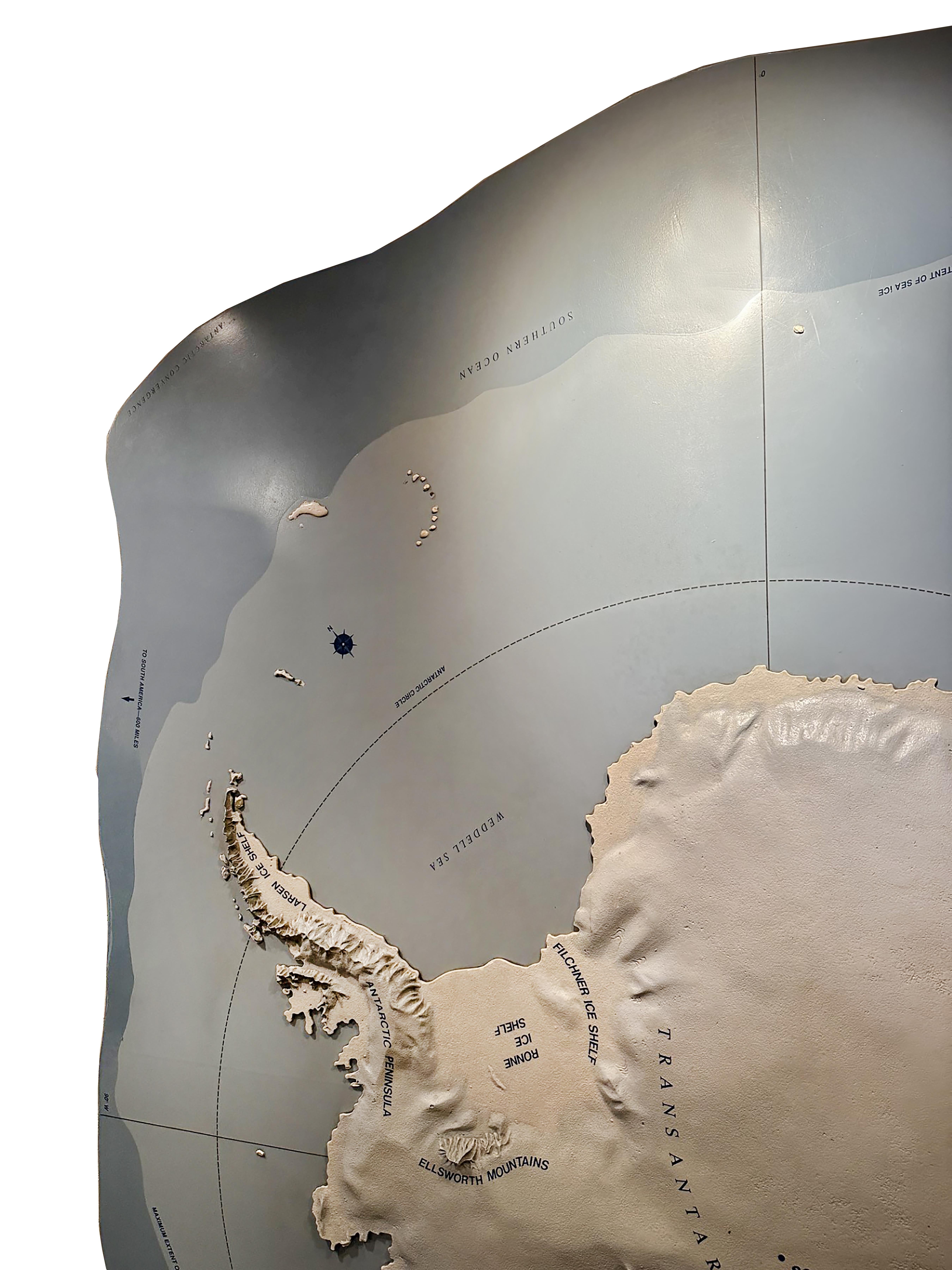Carte topographique en relief tridimensionnelle de l'Alaska Bon état - En vente à Dallas, TX