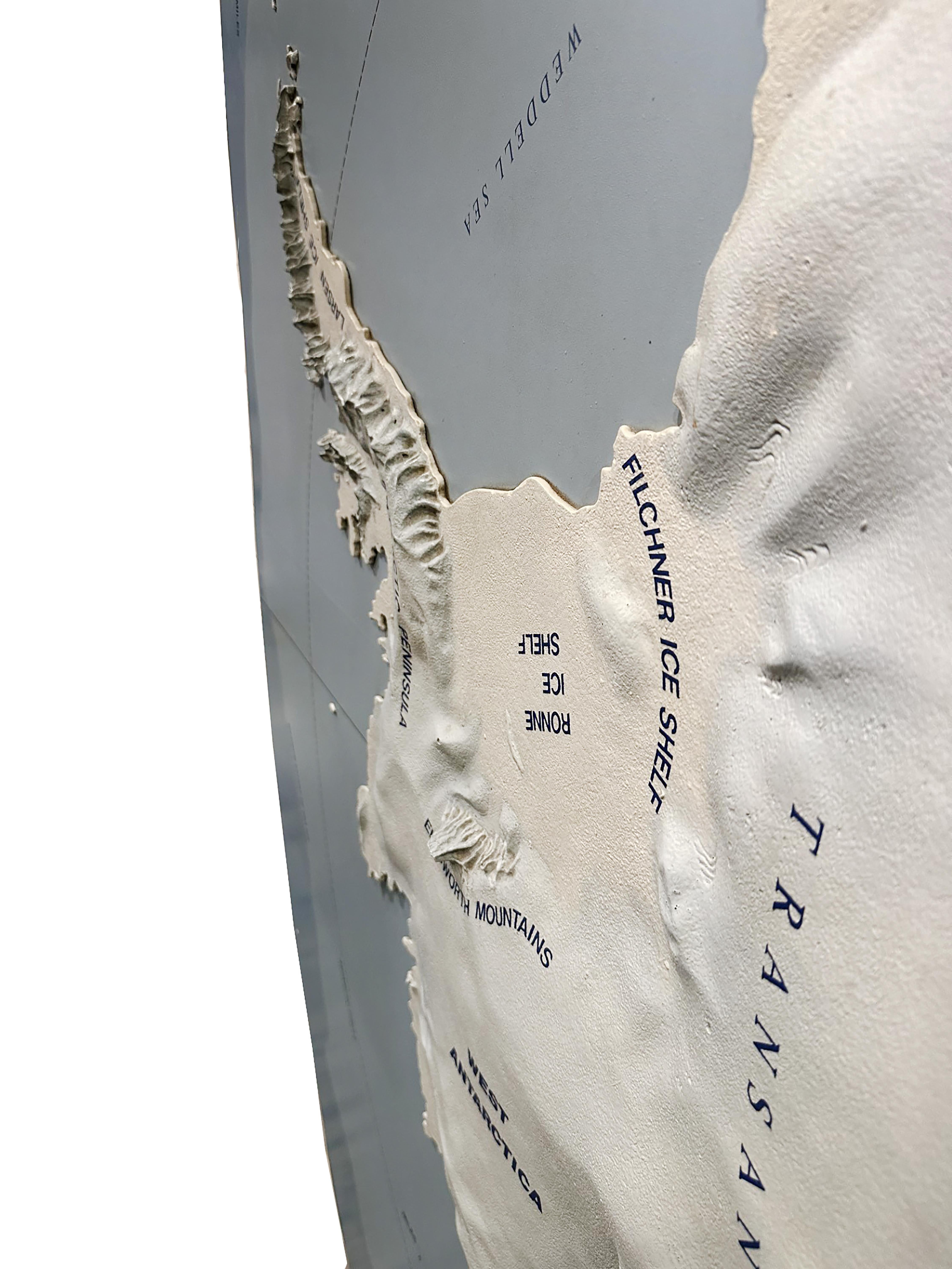 Topographic Three-Dimensional Relief Map of Antarctica For Sale 1