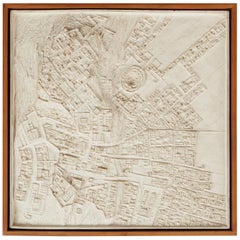 Topographical Survey Ceramic Wall Sculpture