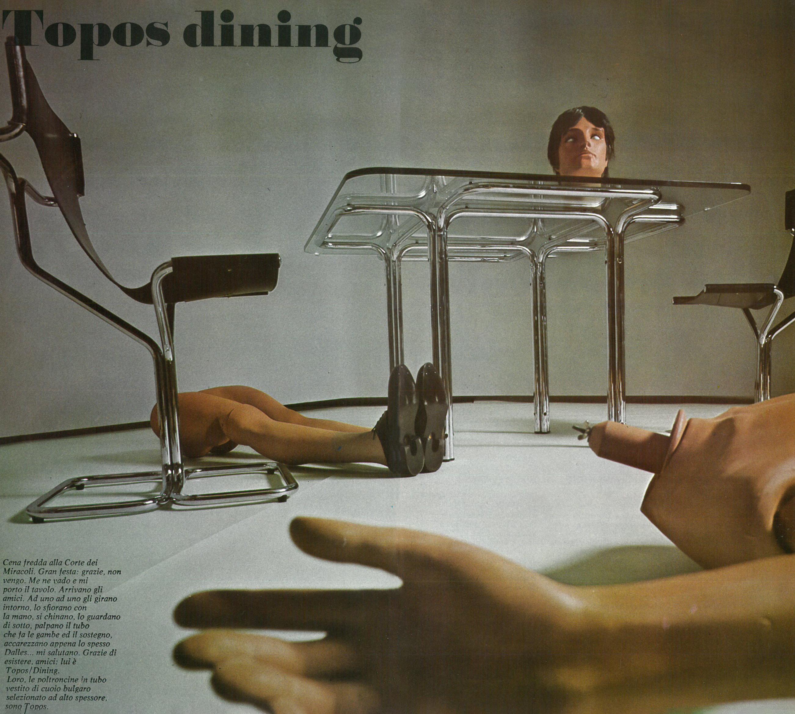 Mid-20th Century Table Topos par Gruppo Dam pour Gruppo Industriale Busnelli, 1969 en vente