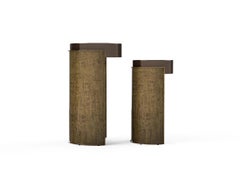 Beistelltisch, Nesting-Tisch, handgefertigt, Strukturlack