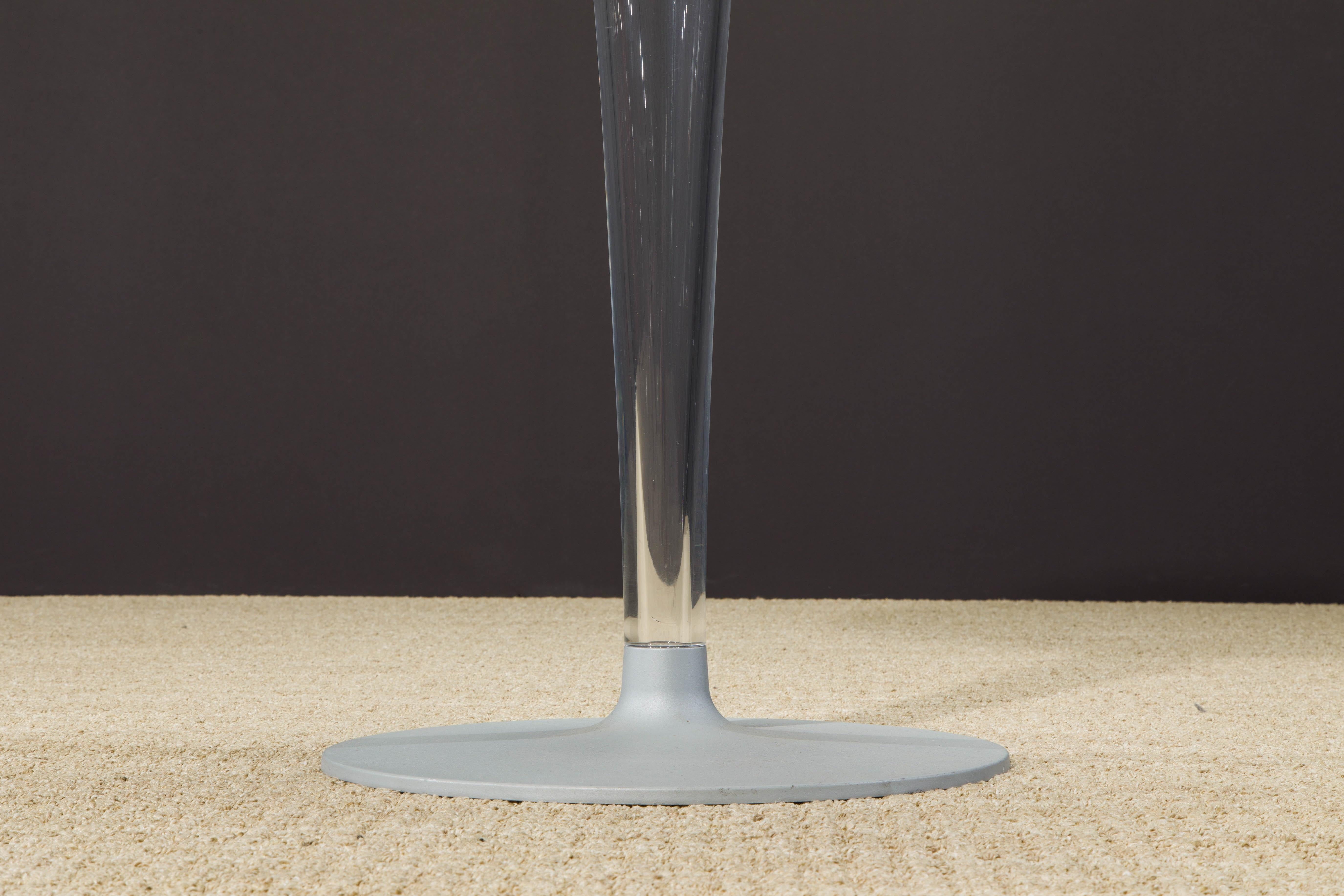 'TopTop' Lucite Round Café Table by Philippe Starck for Kartell, Italy For Sale 4