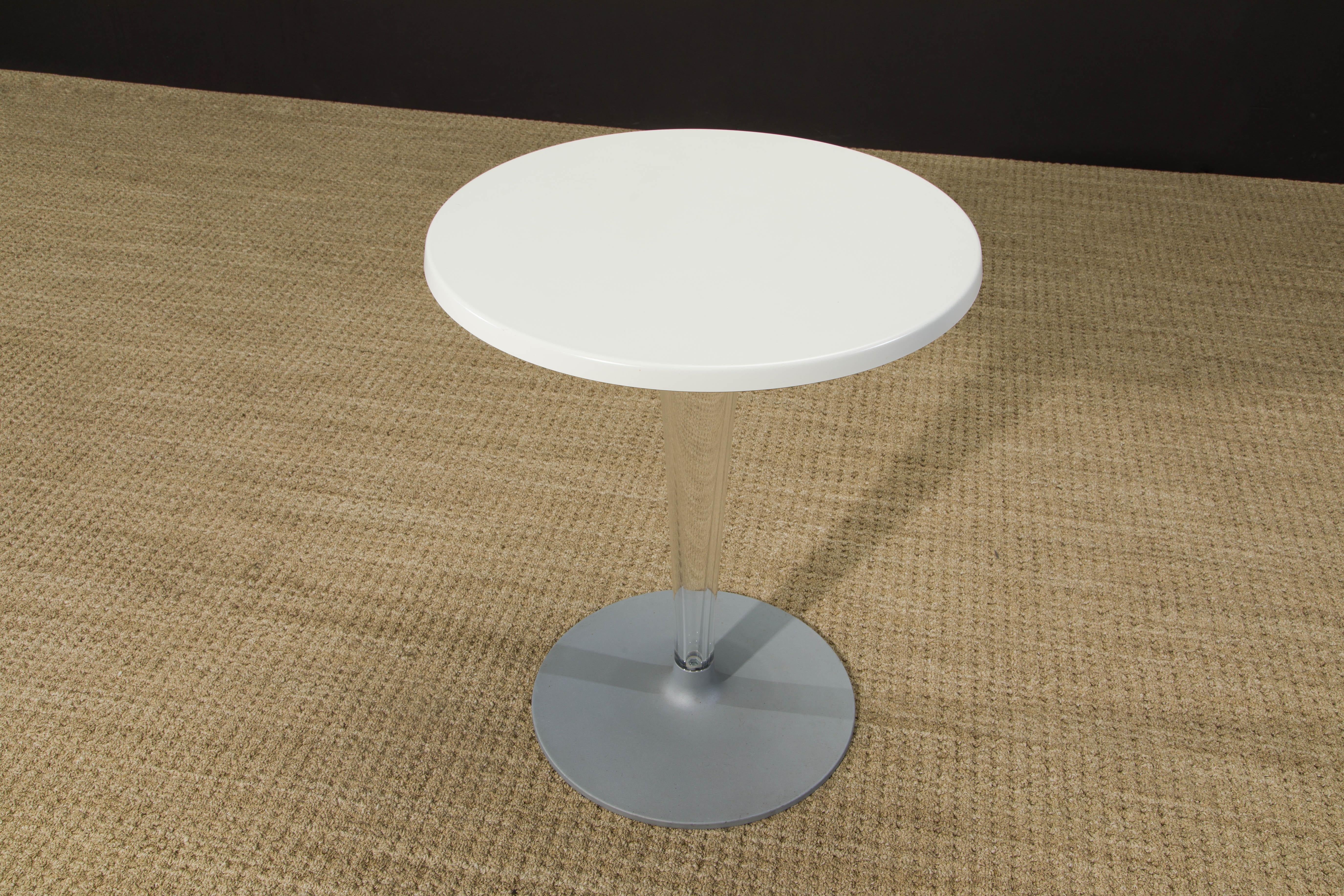 'TopTop' Lucite Round Café Table by Philippe Starck for Kartell, Italy In Good Condition For Sale In Los Angeles, CA