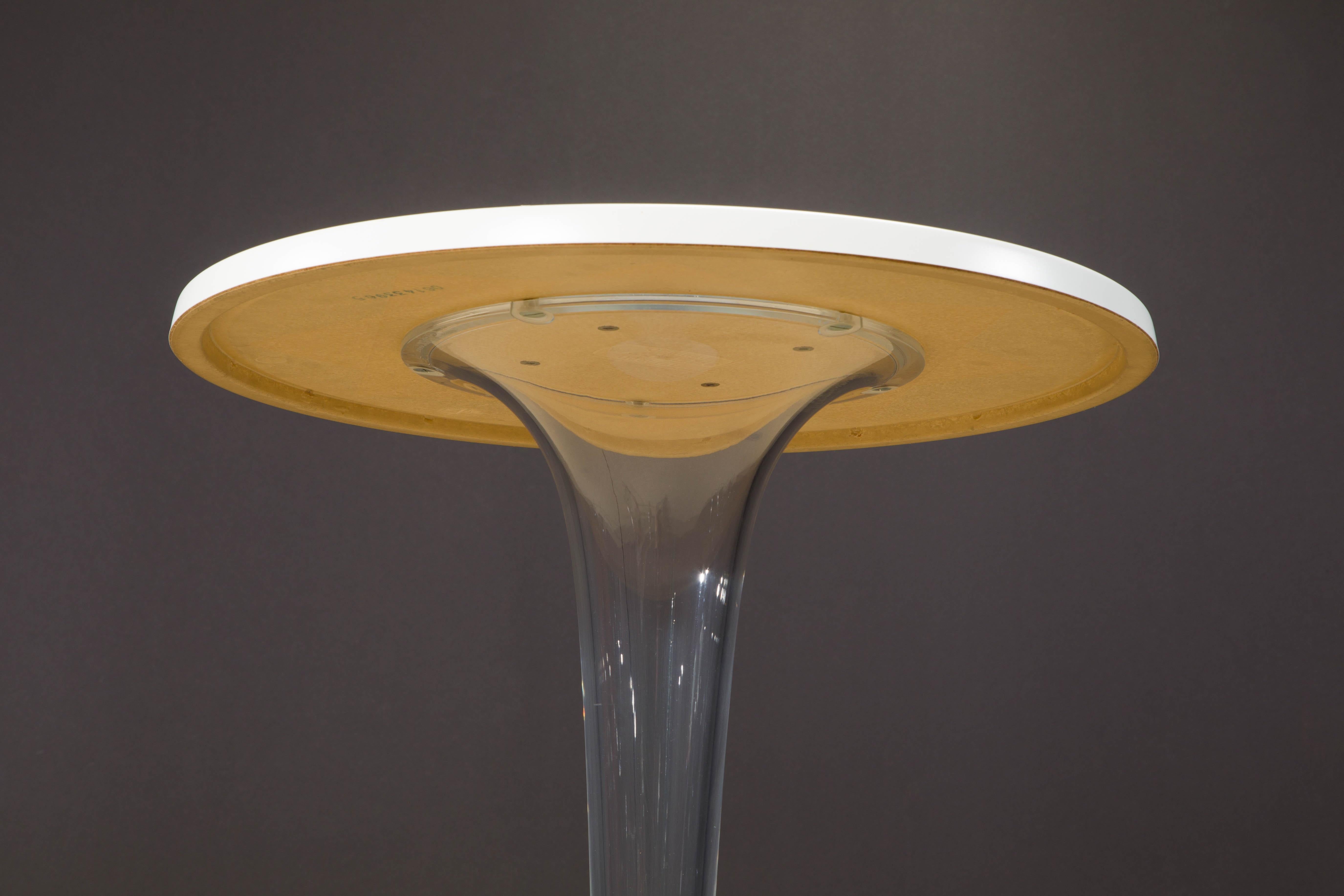 'TopTop' Lucite Round Café Table by Philippe Starck for Kartell, Italy For Sale 2
