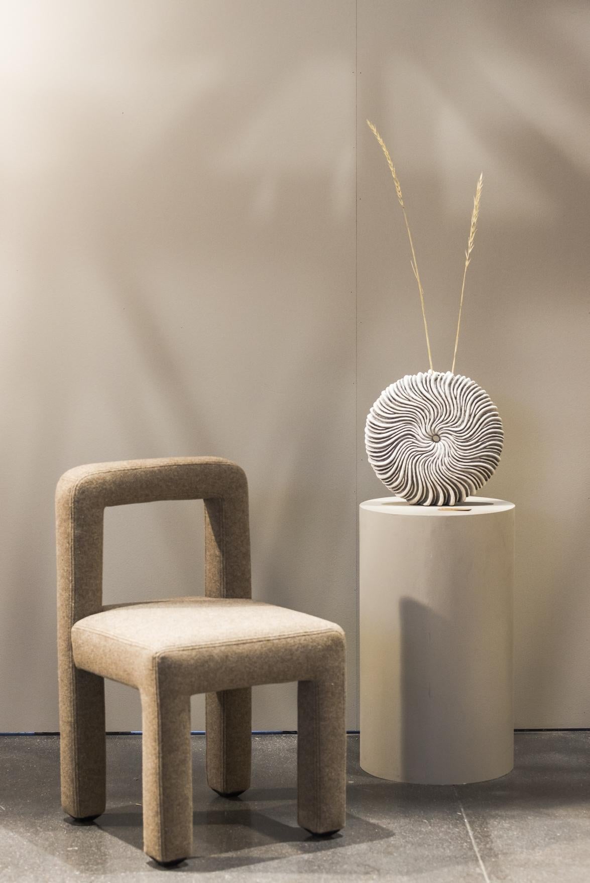 Toptun chair by FAINA
Design: Victoriya Yakusha
Material: Textiles, Foam rubber, Sintepon, Wood
Dimensions: Height: 78 x Front width: 46 x Side width: 48 cm
 Weight: 12,1 kilos.
(Also available in longer version 240 cm width)

Made in the style of