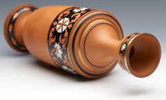 Toquay Terracotta Company Enameled Vase by Dr Christopher Dresser