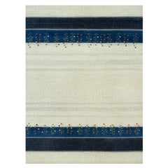 Toque Weiß Modern Gabbeh Baum Alle Wolle Lush und Plüsch Hand geknüpft Orientteppich