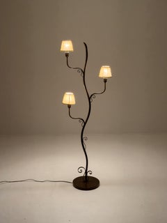 Tor Wolfenstein Attributed Sculptural Floor Lamp, Bjerkås, Sweden, 1930s–1940s