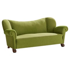 Tor Wolfenstein, Sofa, Fabric, Wood, Sweden, 1940s Tor Wolfenstein, Sofa, Fabric, Wood, Sweden, 1940s