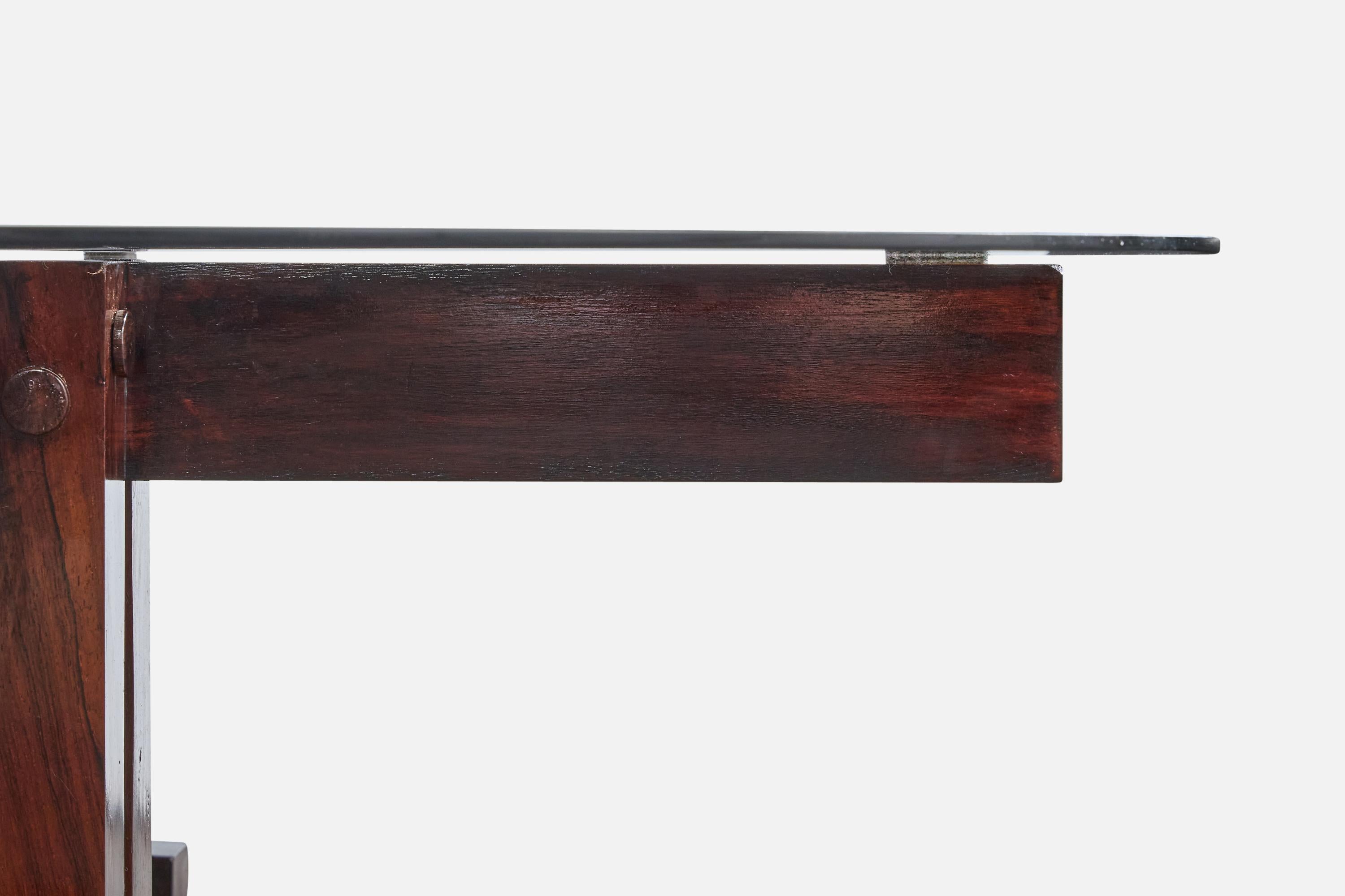 Tora Arquitetura, table basse, Wood, verre, Brésil, années 1960 en vente 1