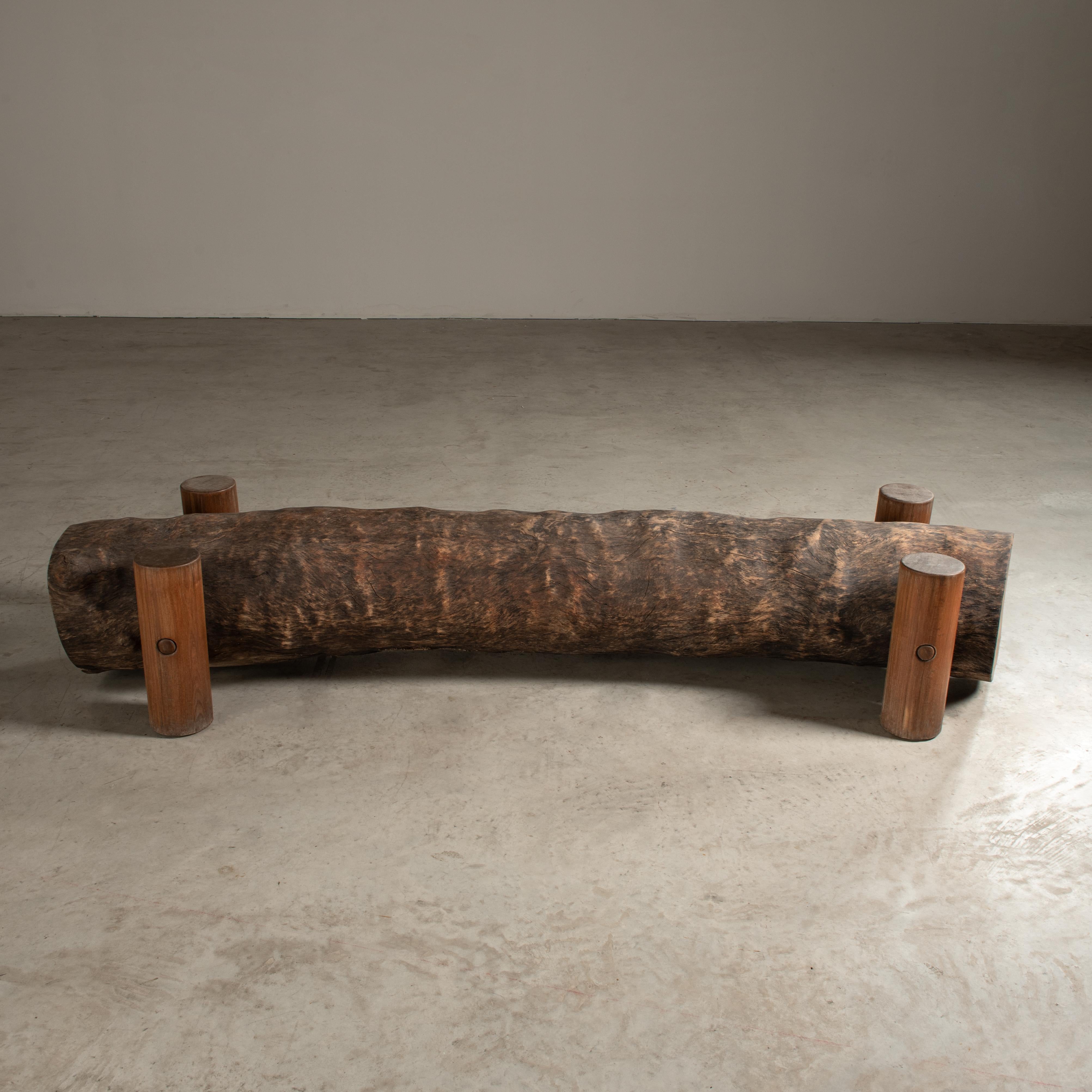 'Tora' Bench in Solid Wood, by Zanini de Zanine, Contemporary Brazilian Design  For Sale 2