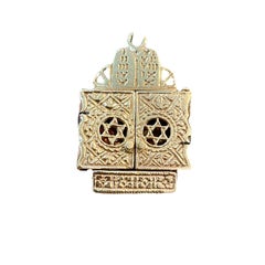 Torah Jewish Pendant - 14K Yellow Gold
