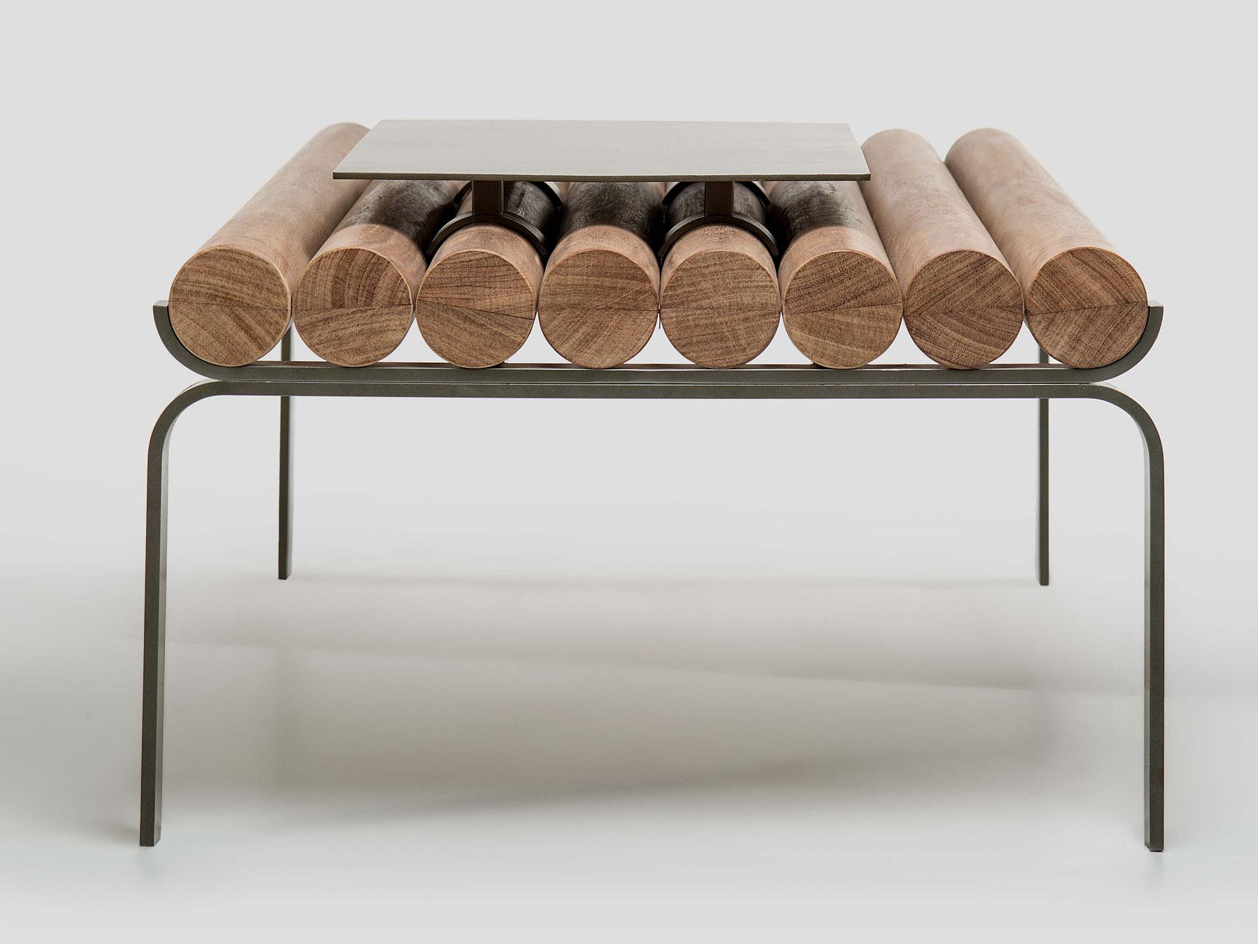 Brésilien Table centrale « Toras » en bois massif, Arthur Casas, design contemporain brésilien en vente