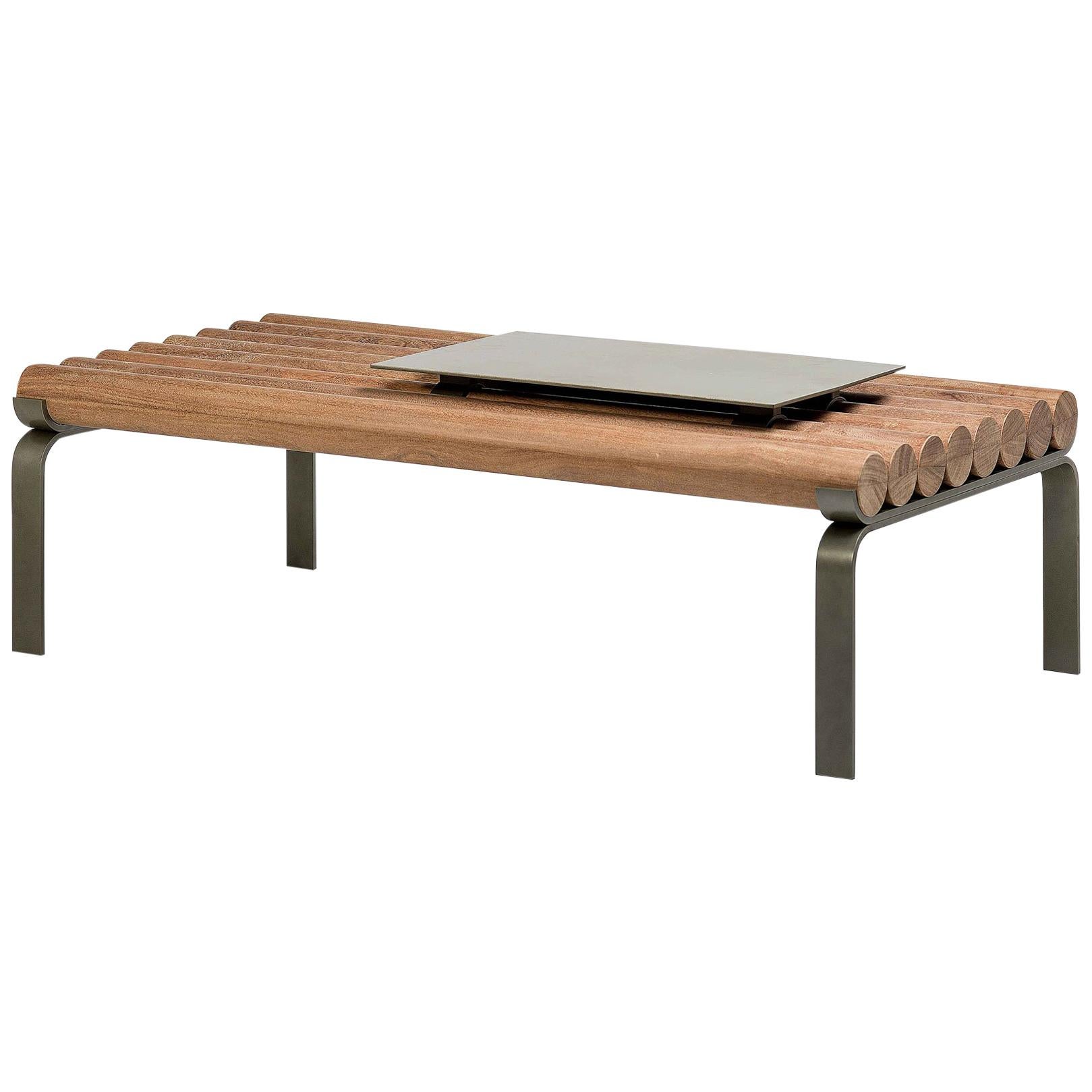 Table centrale « Toras » en bois massif, Arthur Casas, design contemporain brésilien