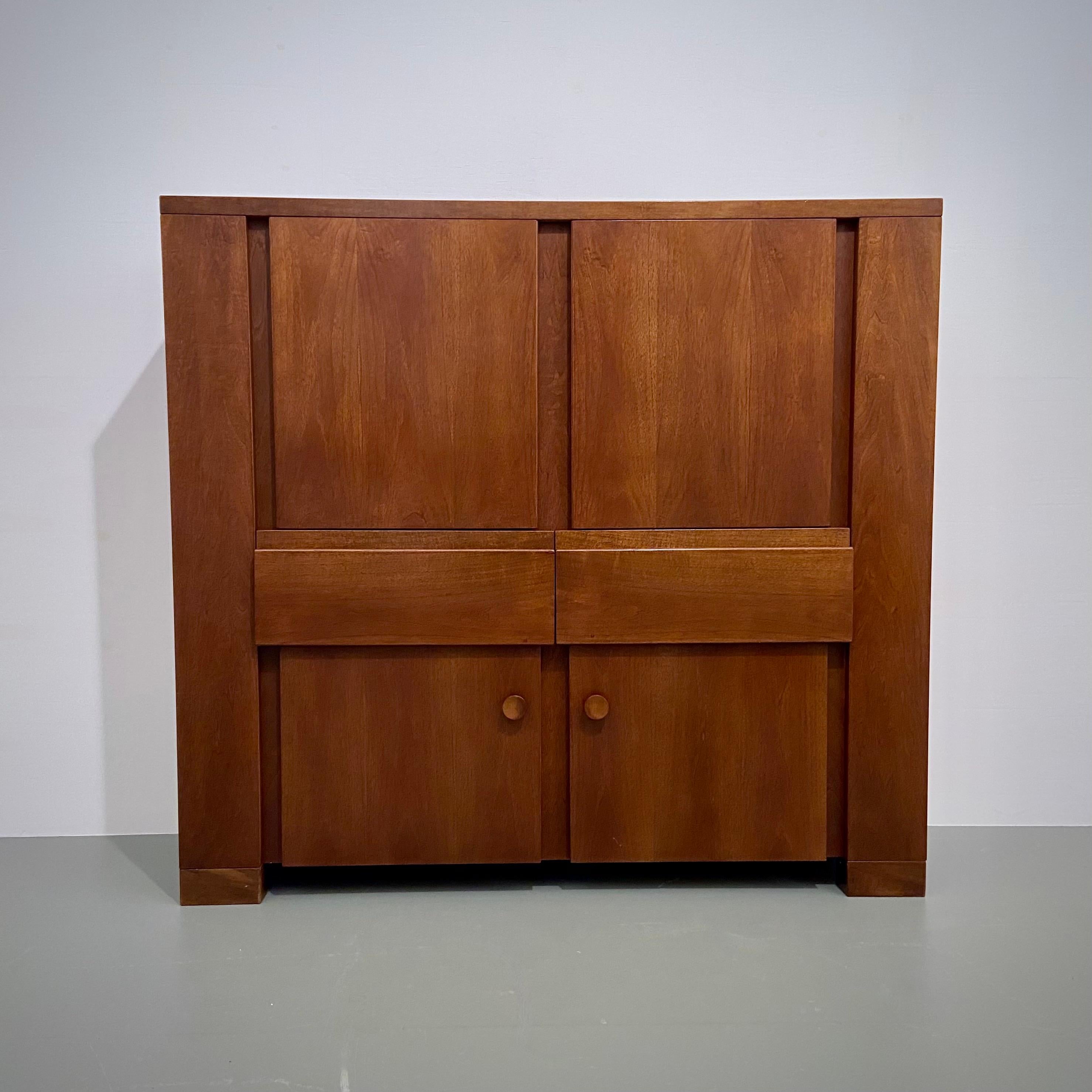 Italian Torbecchia Credenza by Giovanni Michelucci for Poltronova in Walnut, Italy, 1964