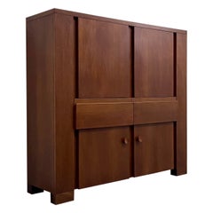 Torbecchia Credenza by Giovanni Michelucci for Poltronova in Walnut, Italy, 1964
