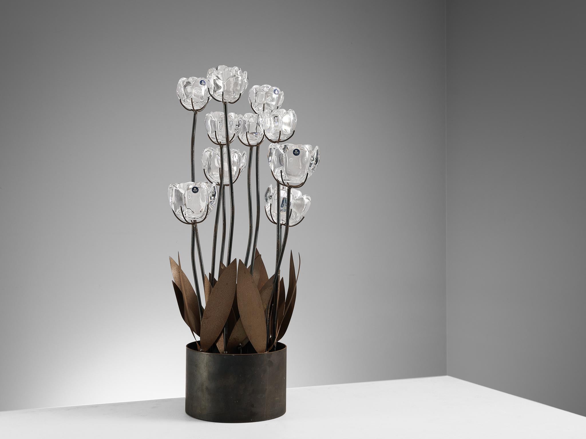 Floorlamp in Crystal Glass and Metal 2
